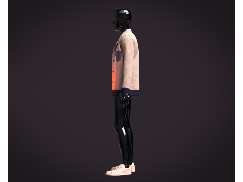 Men Jacket - Sherpa 3Dモデル