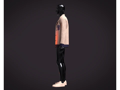 Men Jacket - Sherpa 3D Model