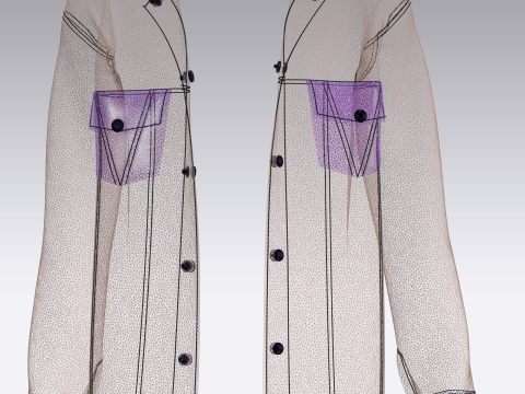 Men Jacket - Sherpa 3Dモデル