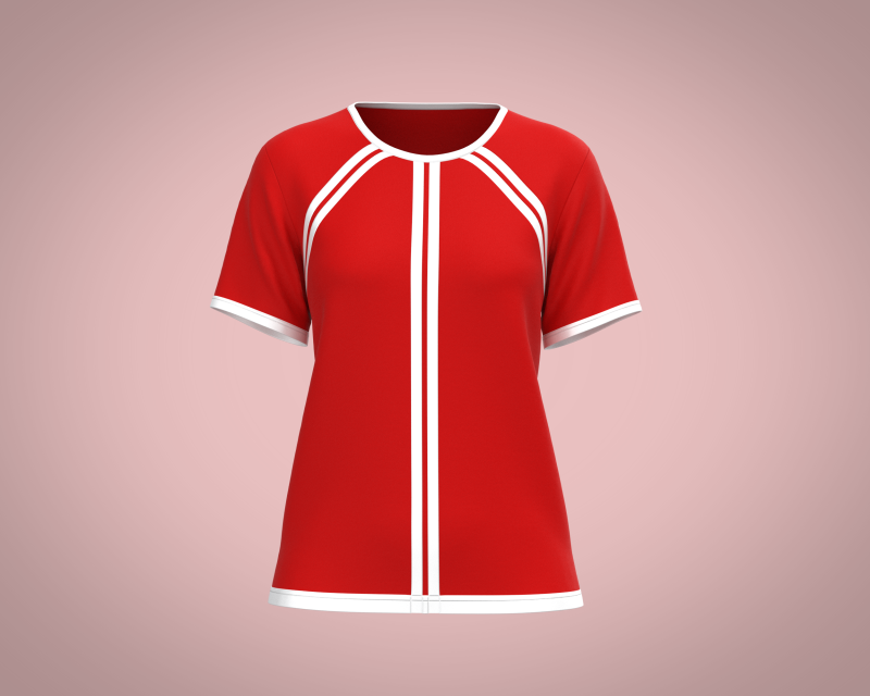 Ladies Red T-Shirt Modelo 3D .c4d .max .obj .3ds .fbx .stl .blend 