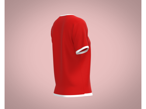 Ladies Red T-Shirt Modelo 3D