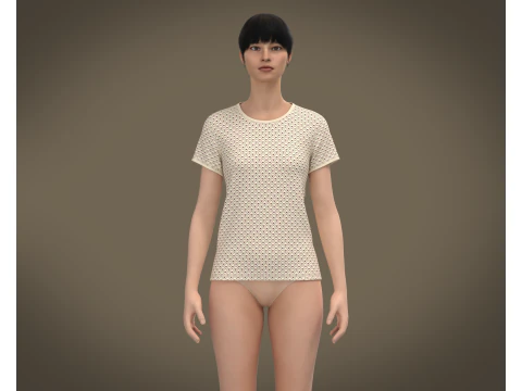 Ladies Tshirt 3D Model