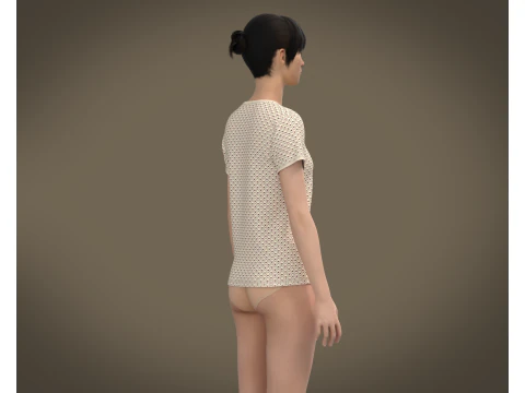Ladies Tshirt 3D Model