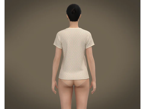 Ladies Tshirt 3D Model