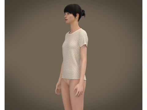 Ladies Tshirt 3D मॉडल