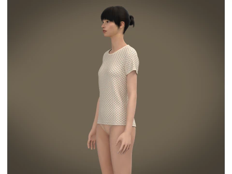 Ladies Tshirt 3D Model