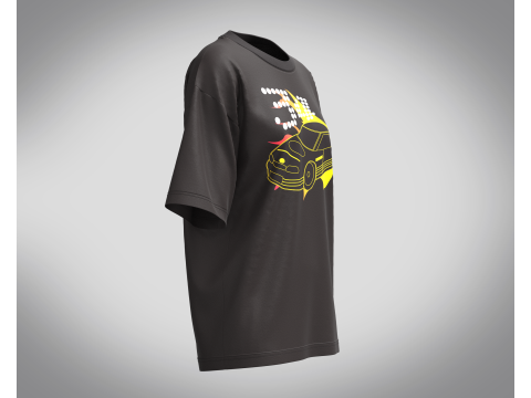 Ladies Tops - Electric Burn Up 3D Model