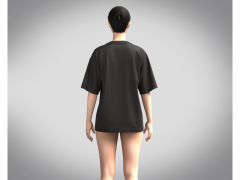 Ladies Tops - Electric Burn Up 3D Model