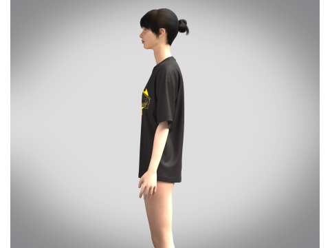 Ladies Tops - Electric Burn Up 3D Model