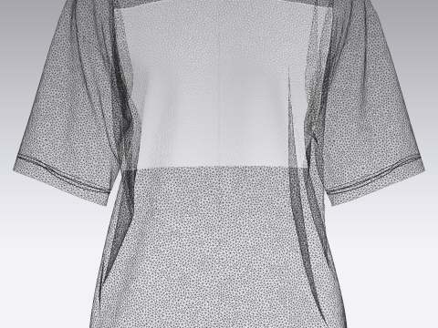 Ladies Tops - Electric Burn Up 3D Model