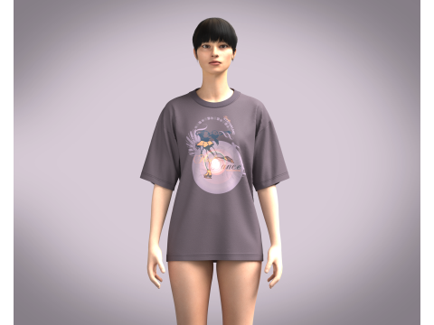 Ladies Tops - Dance Model 3D