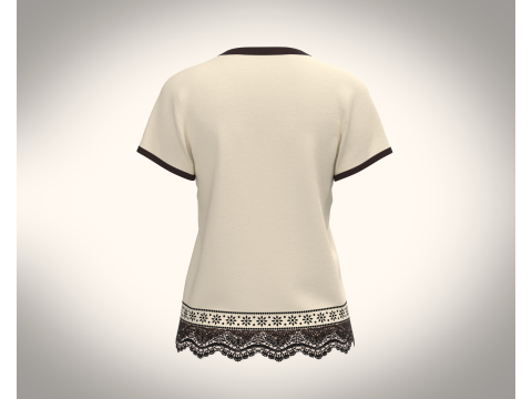 Ladies Tops with Less 3D Model