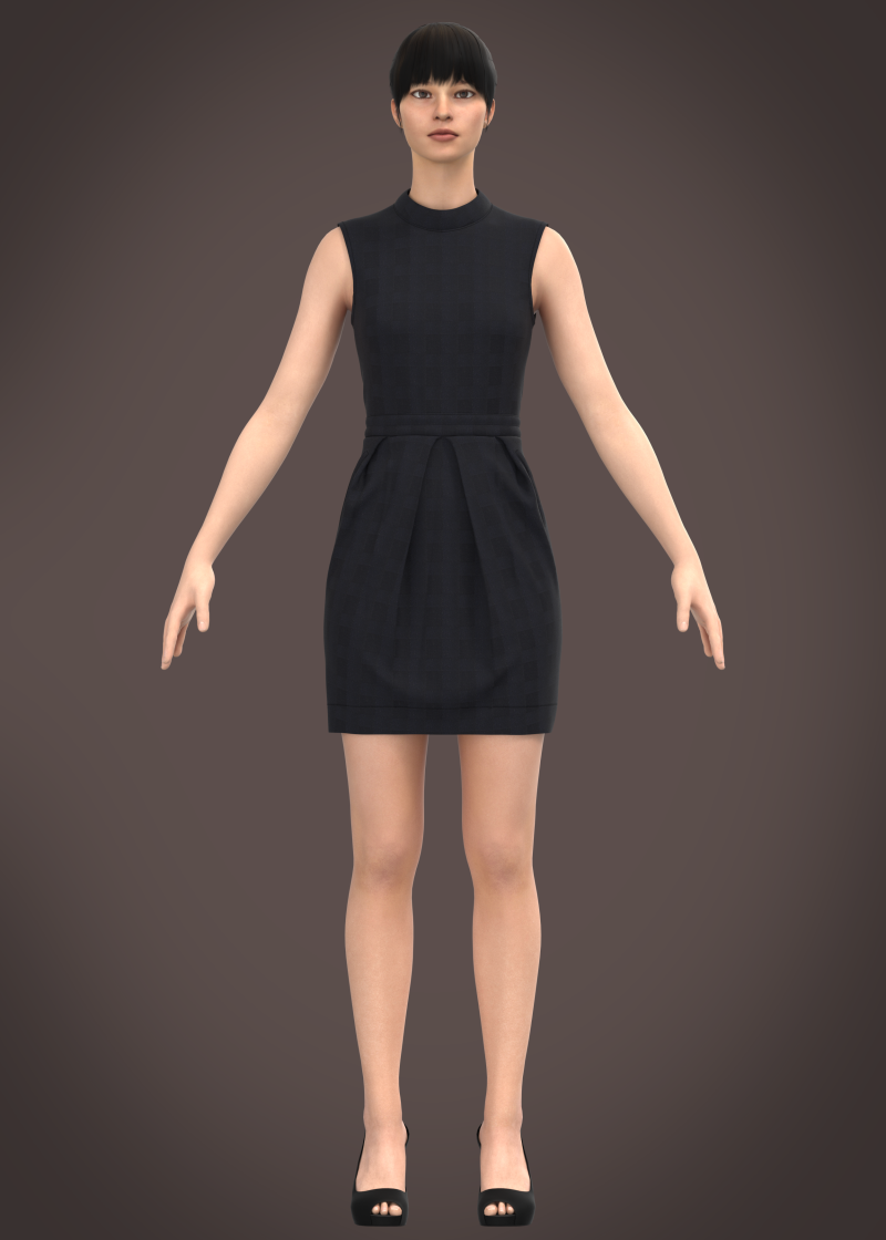 Ladies Long Tops 3D Модель .c4d .max .obj .3ds .fbx .stl .blend 
