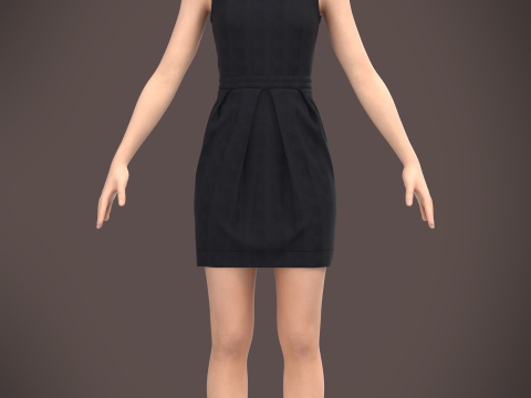Ladies Long Tops 3D Model