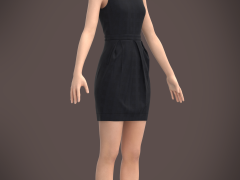 Ladies Long Tops 3D Модель