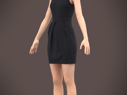 Ladies Long Tops 3D Модель