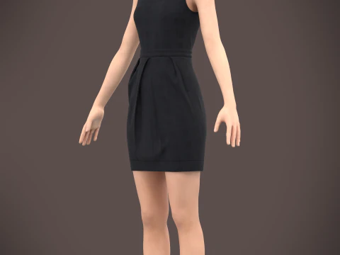 Ladies Long Tops 3D Model