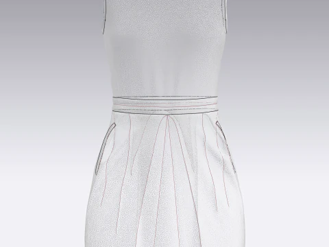 Ladies Long Tops 3D Model