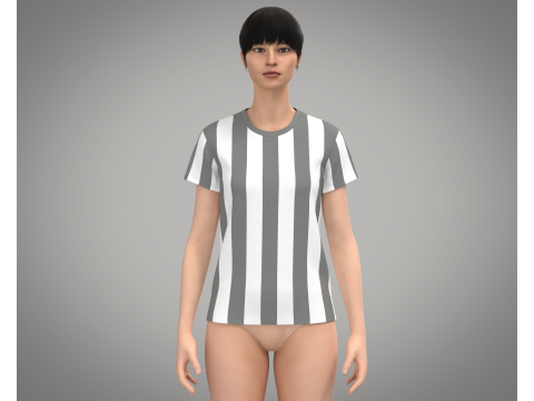 Ladies White Tops 3D 模型
