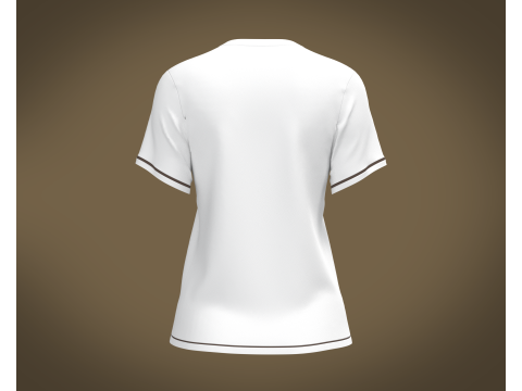 Ladies white Tops V2 Modello 3D