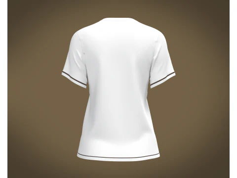 Ladies white Tops V2 3D Model