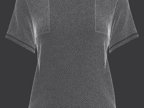 Ladies white Tops V2 Modello 3D