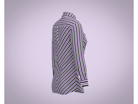 Ladies Purple Shirt 3D Model