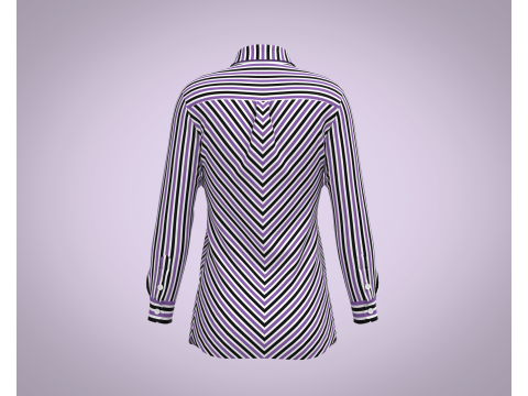 Ladies Purple Shirt 3D Model