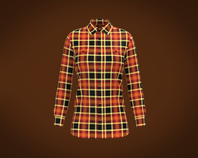 Ladies Striped Print Shirt Model 3D .c4d .max .obj .3ds .fbx .stl .blend 