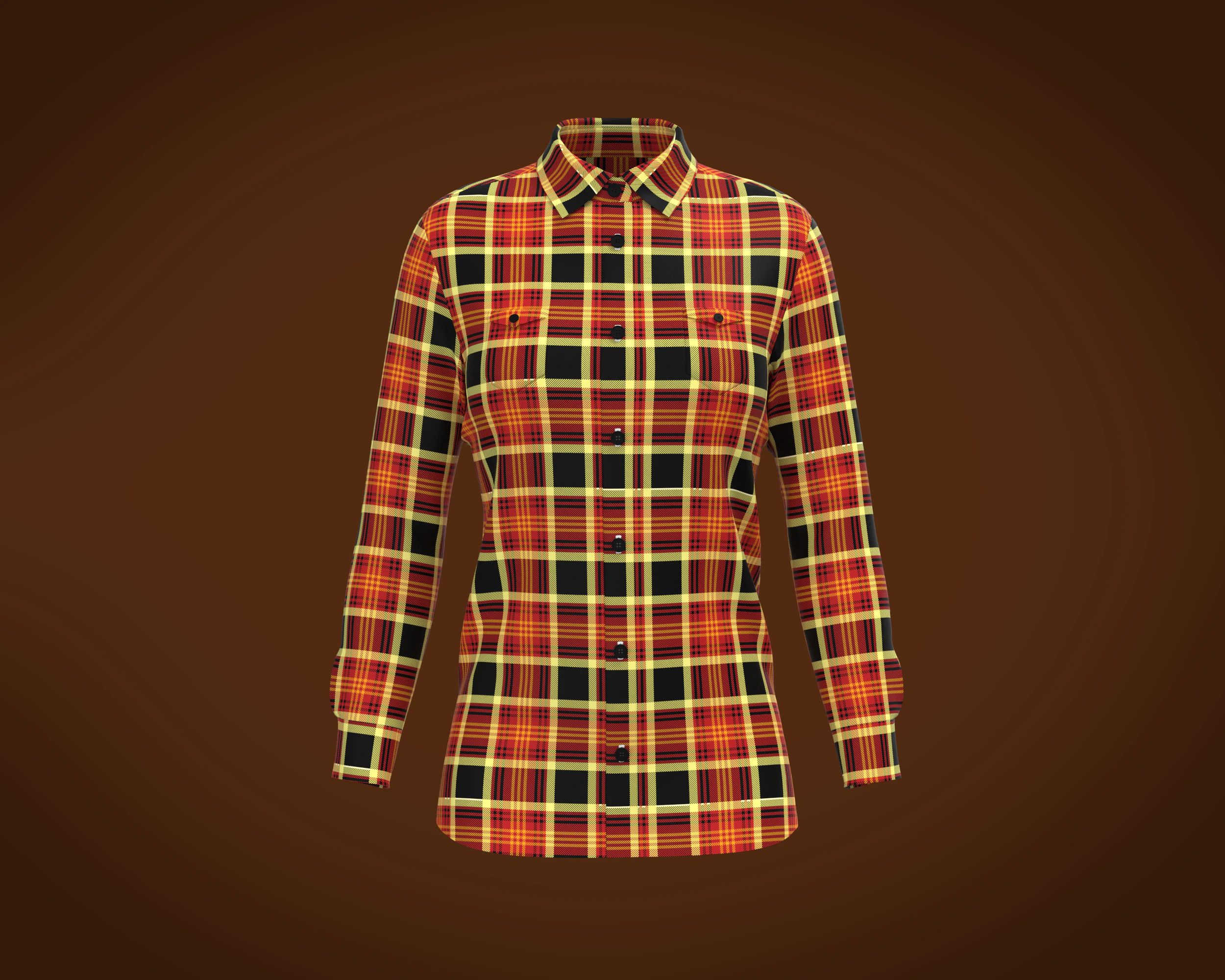 Ladies Striped Print Shirt 3D Model .c4d .max .obj .3ds .fbx .stl .blend