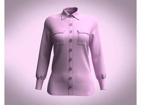 Ladies Long Torso - Shirt 3D 모델