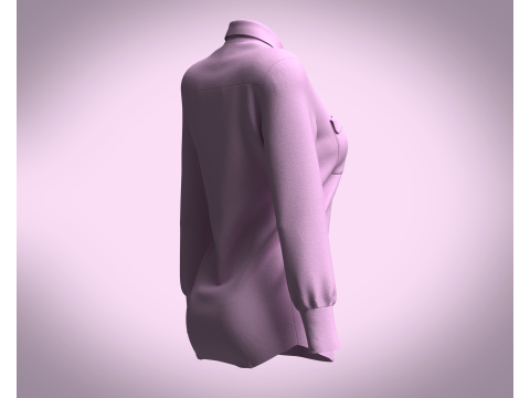Ladies Long Torso - Shirt 3D Model