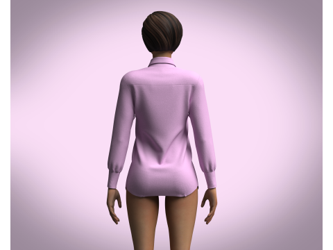 Ladies Long Torso - Shirt 3D Model