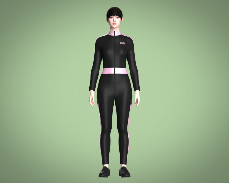 Ladies Swimming Tracksuit 3D Modell .c4d .max .obj .3ds .fbx .stl .blend