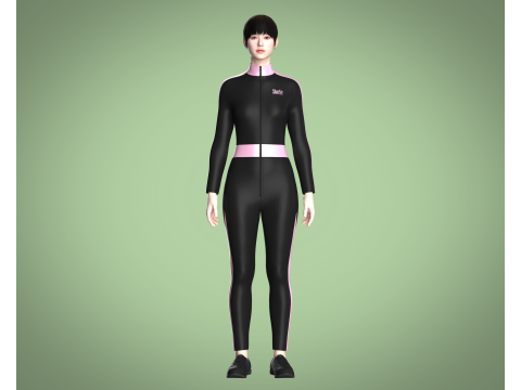 Ladies Swimming Tracksuit Modelo 3D