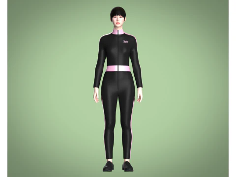 Tuta da nuoto da donna Modello 3D