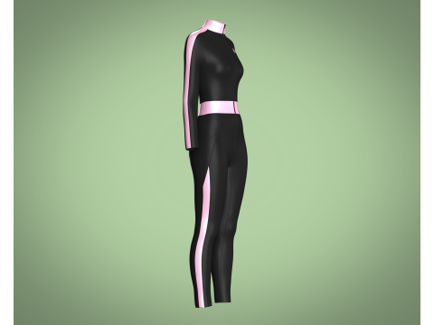 Ladies Swimming Tracksuit 3D Modell