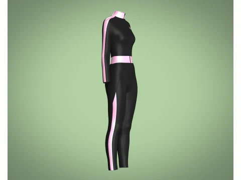 Ladies Swimming Tracksuit 3D Model