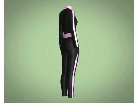 Ladies Swimming Tracksuit 3D Modell