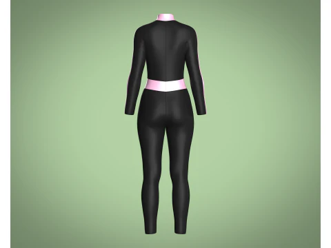 Ladies Swimming Tracksuit 3D Model