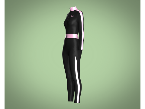 Ladies Swimming Tracksuit 3D Modell