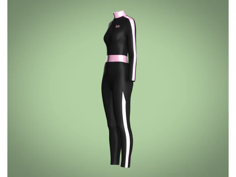 Ladies Swimming Tracksuit 3D Model