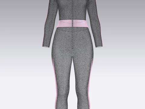 Ladies Swimming Tracksuit 3D Model