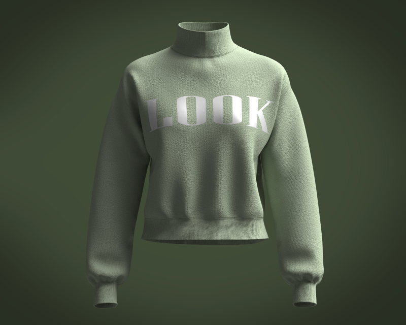 Ladies Sweatshirt - Green V2 Model 3D .c4d .max .obj .3ds .fbx .stl .blend