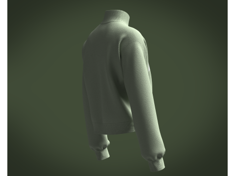 Ladies Sweatshirt - Green V2 Model 3D
