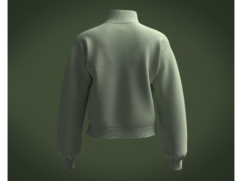 Ladies Sweatshirt - Green V2 Model 3D