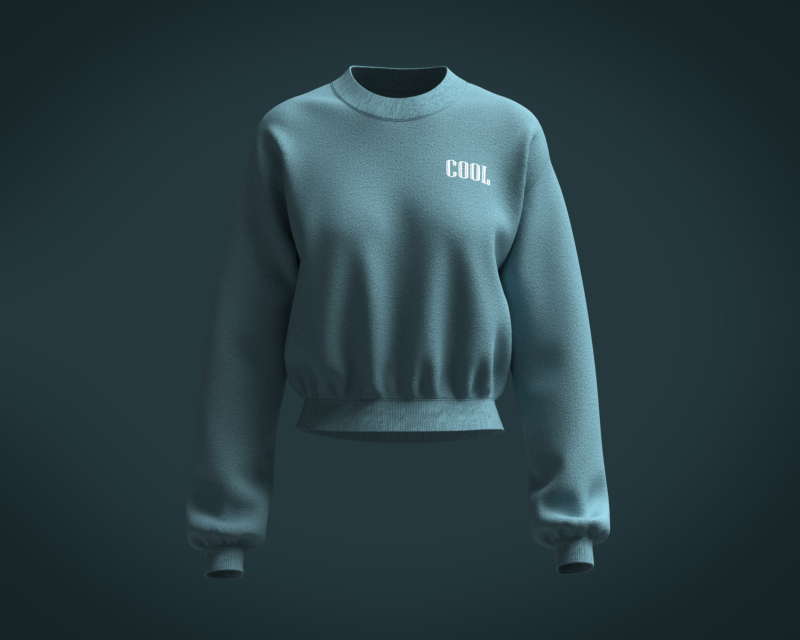 Ladies Sweatshirt V2 Model 3D .c4d .max .obj .3ds .fbx .stl .blend