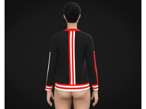 Ladies Sweat tops Modello 3D