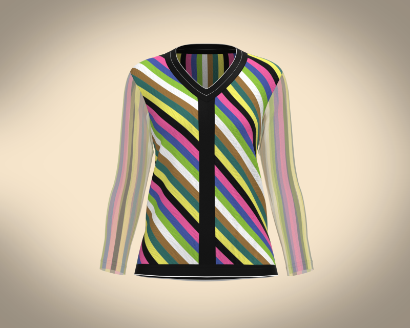 Long Sleeve V Neck Tops 3Dモデル .c4d .max .obj .3ds .fbx .stl .blend 