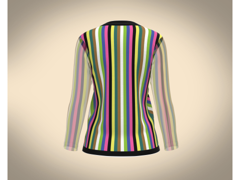 Long Sleeve V Neck Tops 3Dモデル